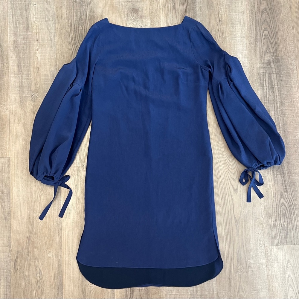 Hellessy Designer Silk Statement Sleeve Dress - image 2